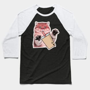 Cat boba chocolate Baseball T-Shirt